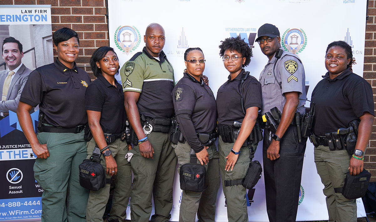 The South Fulton Police Department showed up in force to introduce themselves to the students and their parents.