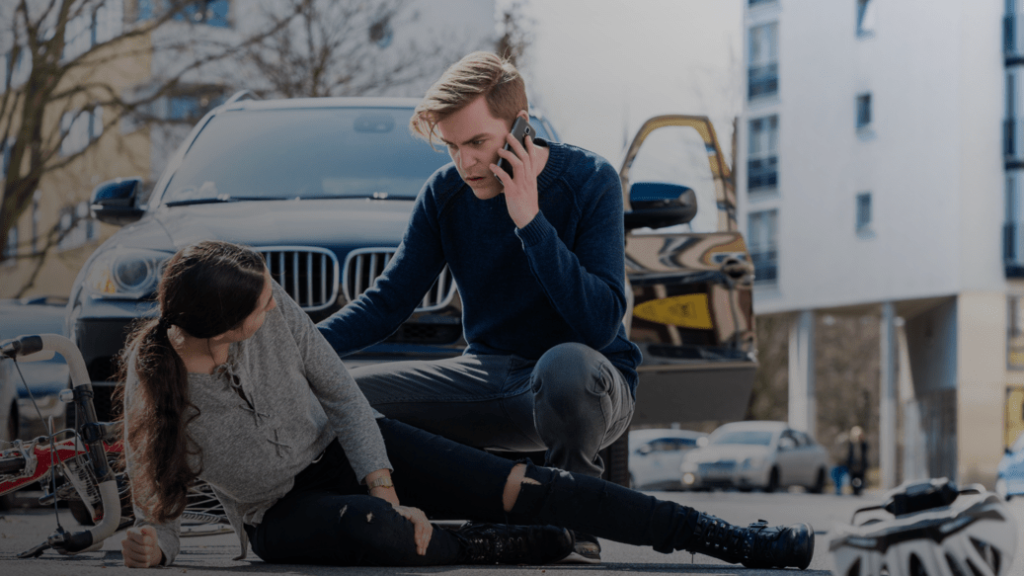 bicycle accident on the street