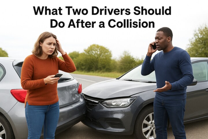 What Should Two Drivers Do First After a Collision?